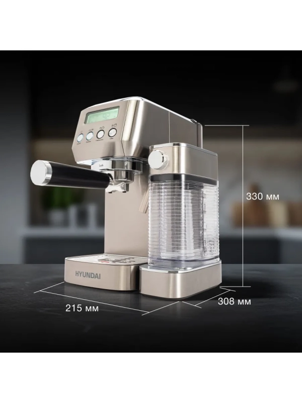 Кофеварка рожковая HEM-9999 серебристый Кофеварка рожковая HEM-9999 серебристый