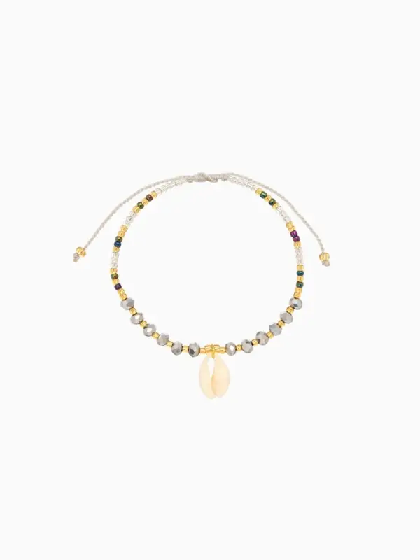 Браслет Браслет "Лила" длина 16 см, цв. серый, золотистый