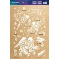 Наклейки новогодние для окон «Cнегири», многоразовые, 33 х 50 см