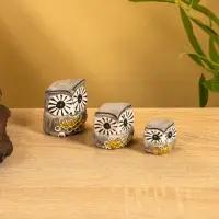 Сувенирный набор &laquo;Совы с узором&raquo;, 6&times;14&times;7 см, дерево