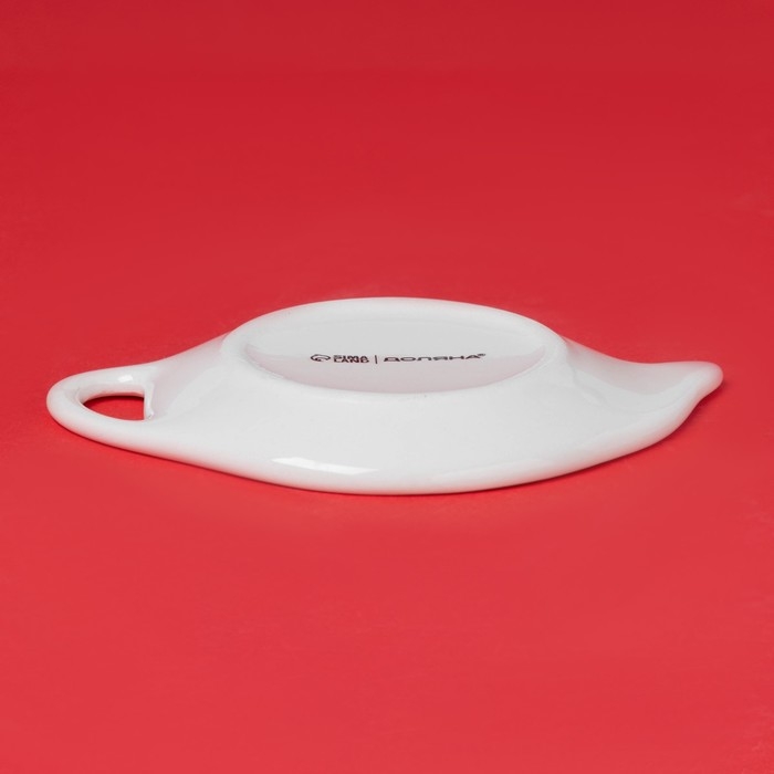 Новогодняя подставка под чайный пакетик Доляна «Парк аттракционов», керамика, 12×9,5 см, цвет белый Новогодняя подставка под чайный пакетик Доляна «Парк аттракционов», керамика, 12×9,5 см, цвет белый