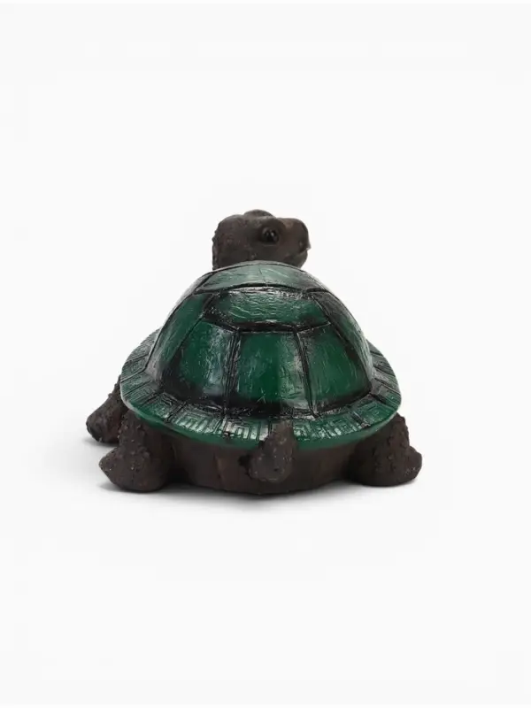 Садовая фигура из полистоуна &laquo;Тёмная черепаха&raquo;, 18&times;13&times;9 см