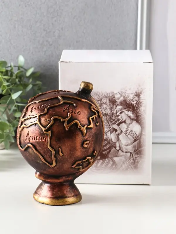 Копилка Копилка "Глобус" 17х12х11,5 см, под бронзу