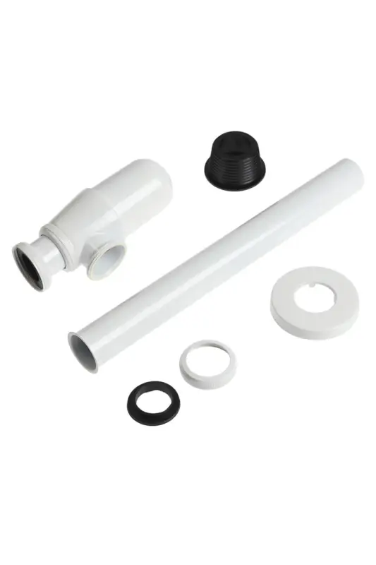 Сифон ZEIN engr, для раковины, бутылочный, 1 1/4" &times; 32 мм, цинк, белый