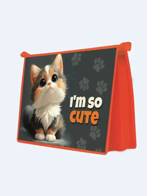 Папка д/тетрадей А4 молния сверху лам. картон "Котенок"