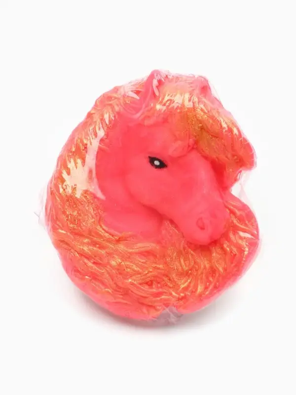 Мыло ручной работы глицериновое "Символ года" розовая лошадь, 50 г