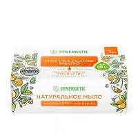 Натуральное туалетное мыло Synergetic &laquo;Масло мяты и апельсин&raquo;, гипоаллергенное, 90 г