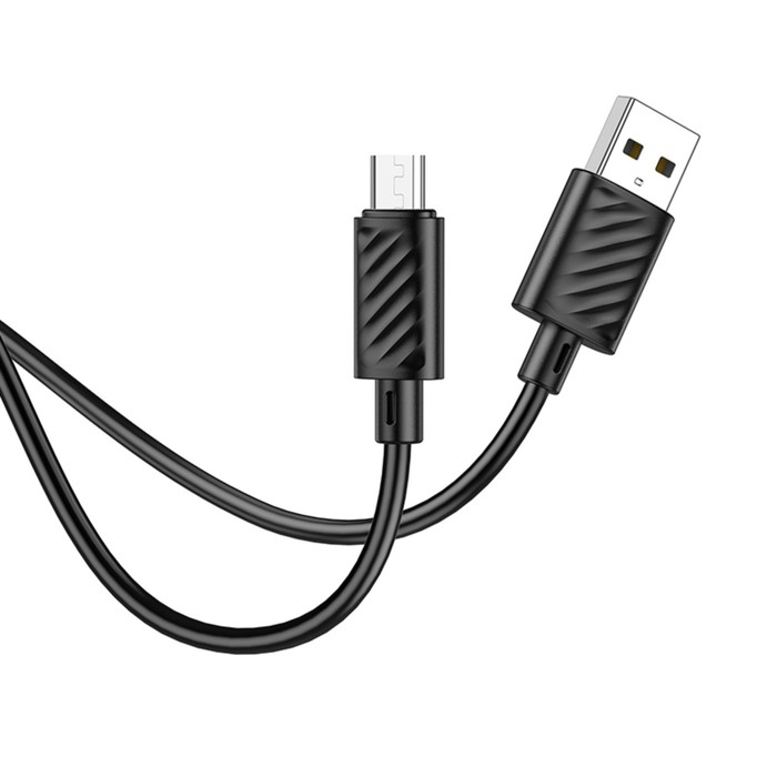 Кабель Hoco X88, Micro USB - USB, 2.4 А, 1 м, ПВХ, чёрный Кабель Hoco X88, Micro USB - USB, 2.4 А, 1 м, ПВХ, чёрный