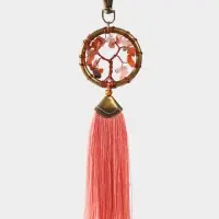 Брелок ловец снов "Великое древо" 19 см, цв. розовый Брелок ловец снов "Великое древо" 19 см, цв. розовый