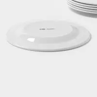 Тарелки Magistro Basic bistro, d=22 см, набор 6 шт., фарфор, белые