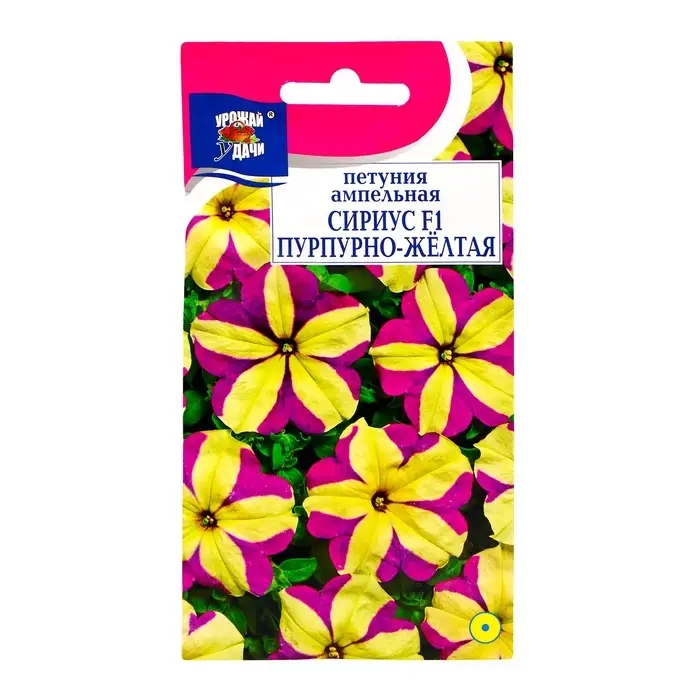 Семена цветов Петуния Семена цветов Петуния "СИРИУС", Пурпурно-жёлтая, F1, 0,01 гр.