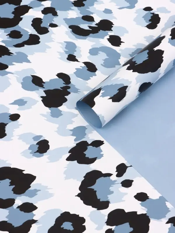 Пленка для цветов, "Эклер", бело-синий, 57х57 см