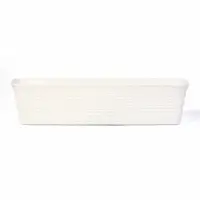 Ящик балконный для цветов &laquo;Ротанг&raquo;, 18 л, 63&times;20&times;14.5 см, с дренажной вставкой, пластиковый, белый