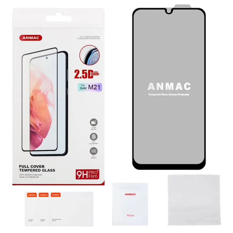 Защитное стекло Samsung M21/M31 Full Cover ANMAC Арт.1137354/1137355