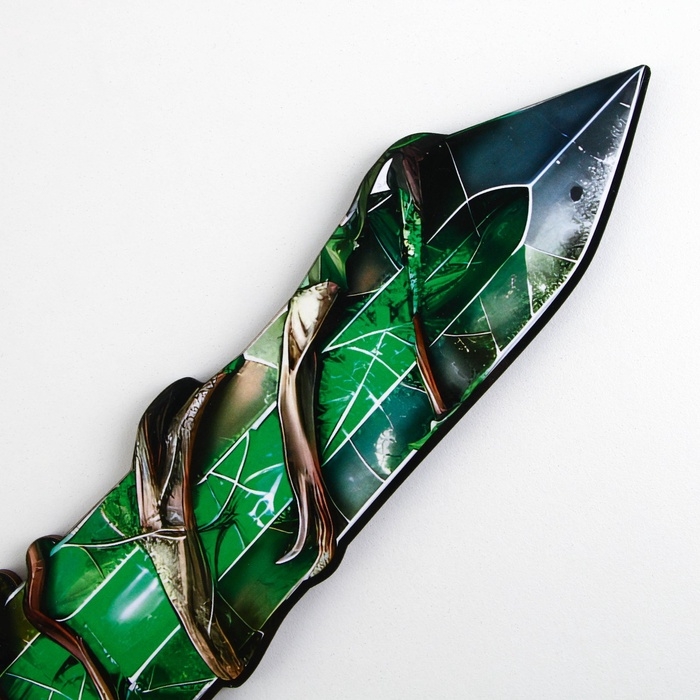 Деревянное оружие, детское сувенирное «Зелёный кристалл», меч, 10,9 х 40 см Деревянное оружие, детское сувенирное «Зелёный кристалл», меч, 10,9 х 40 см