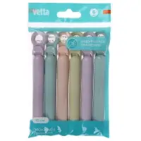 Набор зажимов для пакетов тм VETTA, пластик, 10см, 6шт