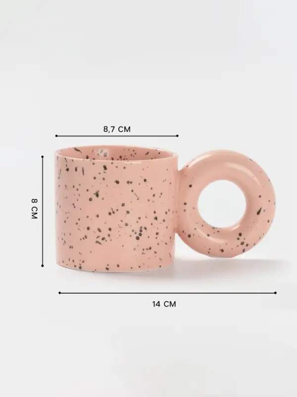 Кружка Доляна &laquo;Бублик&raquo;, 300 мл, керамика, розовая