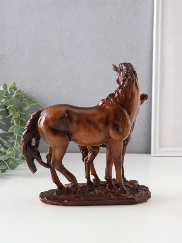 Сувенир полистоун Сувенир полистоун "Лошадь с жеребёнком" под дерево 19х6,5х20,5 см
