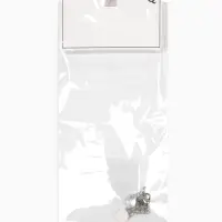 Кулон на леске &laquo;Капля росы&raquo;, L=35 см, белый в серебре