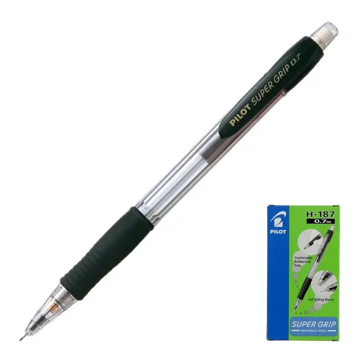 Карандаш механический Pilot. Super Grip, толщина грифеля 0.7 мм, НВ, резиновый упор