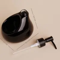 Дозатор для мыла SL Home Drop, с подставкой для губки, 450 мл, чёрный