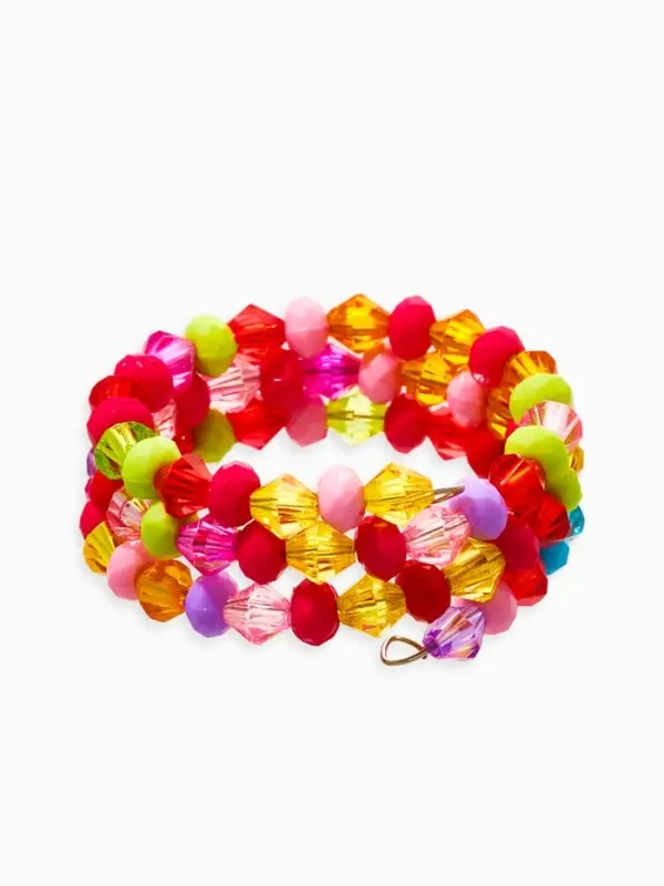 Браслет-пружинка детский &laquo;Выбражулька. Льдинки&raquo;, три ряда, d=5 см цветной