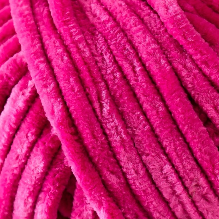 Плюшевая пряжа для вязания спицами, крючком YarnArt, Dolce, 100% микрополиэстер, 120 м/100 г, (794 фуксия)