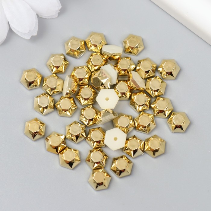 Декор для творчества пластик "Шипы. Многогранник" набор 40 шт 0,8х0,8х0,4 см