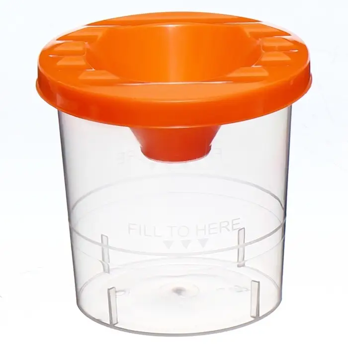 Стакан - непроливайка для рисования Calligrata, 210 мл, розовый, МИКС