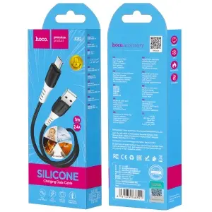 Кабель USB на MicroUSB 1M 2.4A X82 HOCO черный