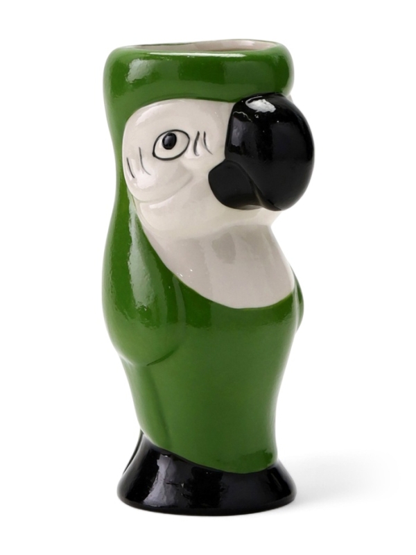 Стакан для коктейлей "Тики", зеленый попугай, керамика