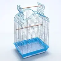 Клетка для птиц Bd-3/1o, раскрывающаяся крыша, 47.5&times;37&times;70 см, голубая