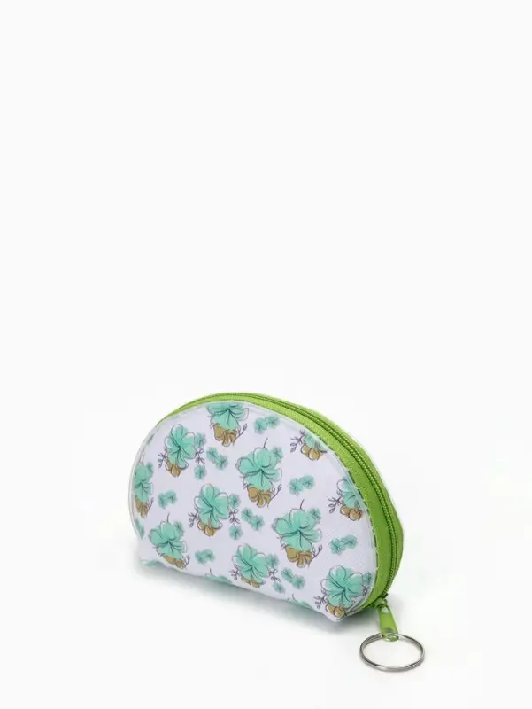 Кошелёк-монетница на молнии 11.5&times;3.5&times;8 см, с принтом, МИКС