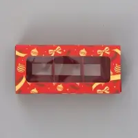Коробка подарочная для 3 конфет &laquo;Красная&raquo;, 13.3&times;3.3&times;5.8 см