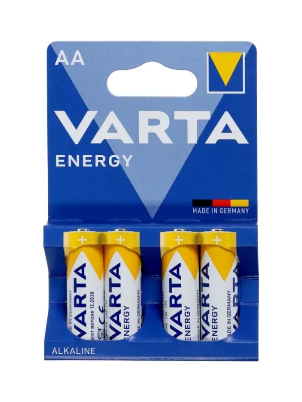 Батарейка алкалиновая Varta Energy, AA, LR6-4BL, 1.5 В, блистер, 4 шт.