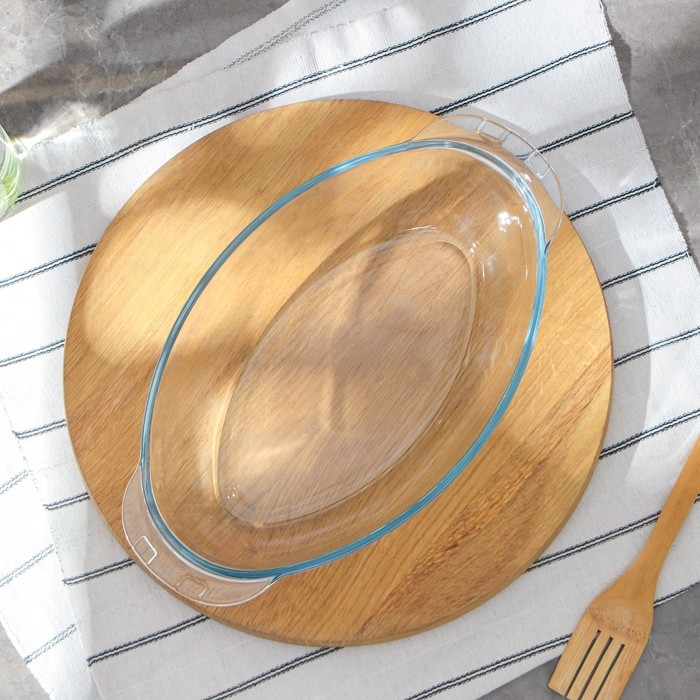 Утятница овальная из жаропрочного стекла, 2,6/1,3 л, с крышкой-формой для запекания Утятница овальная из жаропрочного стекла, 2,6/1,3 л, с крышкой-формой для запекания