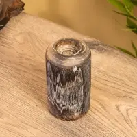 Подсвечник, d=3 см, 8&times;8&times;20 см, дерево джати, тёмно-коричневый