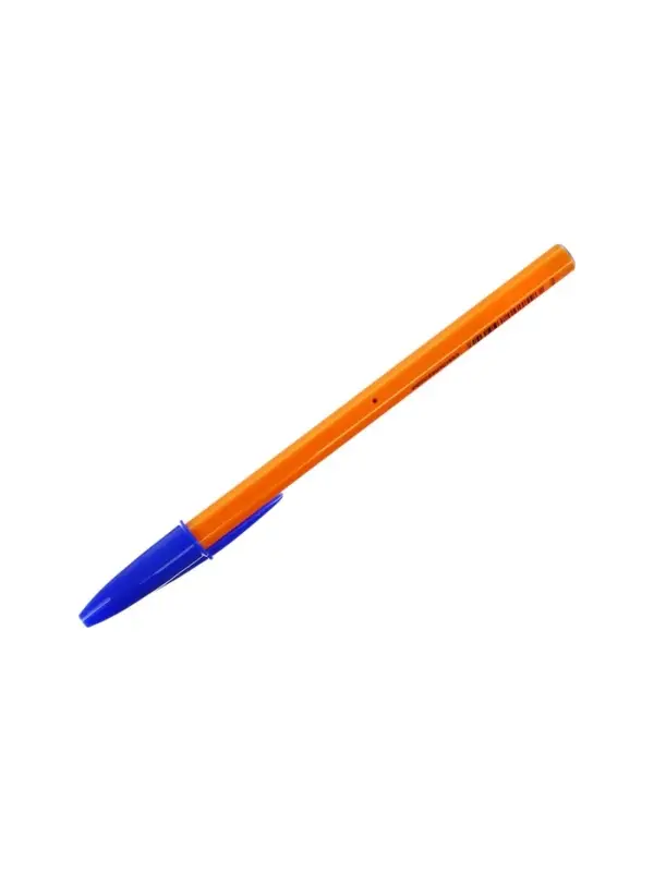 Ручка шариковая, BIC. Orange, синий стержень, узел 0.8 мм, оранжевый корпус