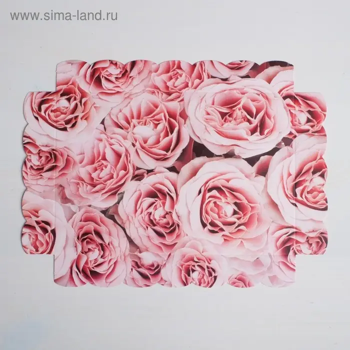 Коробка для печенья, кондитерская упаковка с пластиковой крышкой, My best wishes, 22 х 15 х 3 см