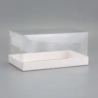 Кондитерская упаковка под рулет, белая, 25 x 15 x 12 см