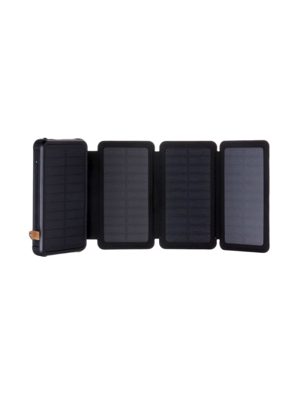 Внешний аккумулятор 20000 мАч, 10 W, со складной солнечной панелью, чёрный