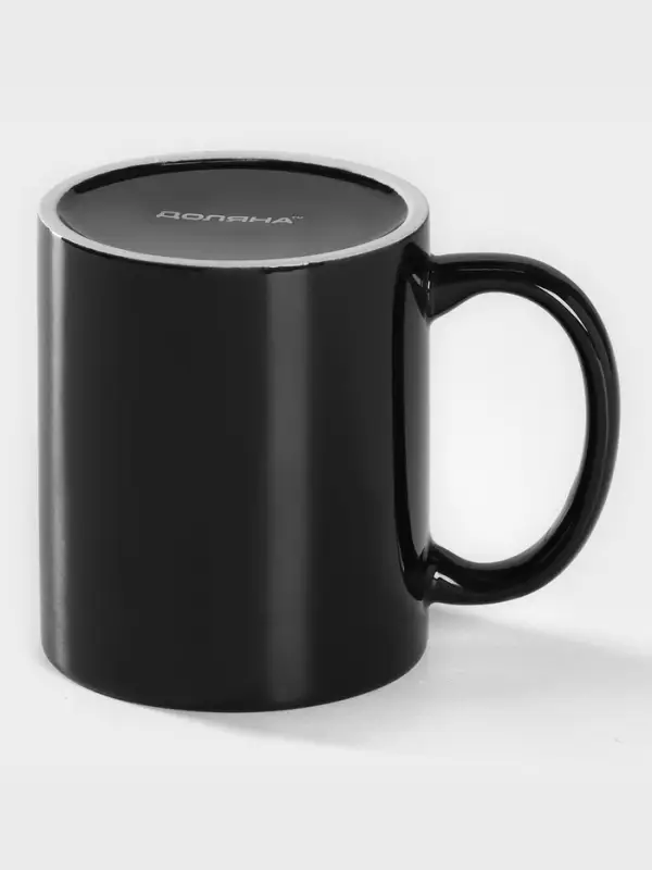 Кружка Доляна &laquo;Классика&raquo;, 390 мл, керамика, чёрная