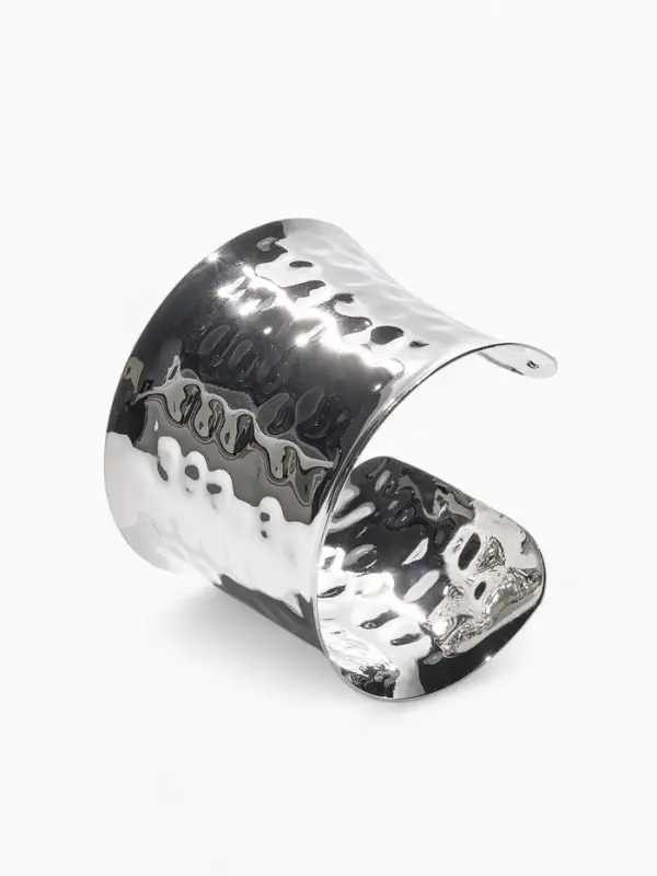 Браслет манжета &laquo;Панцирь&raquo;, d=6.5 см, металл, цвет серебро