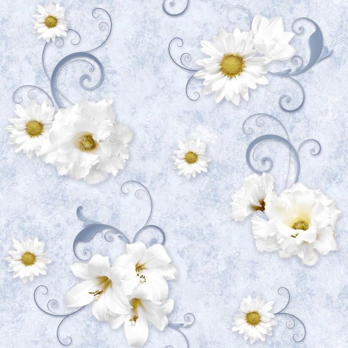 Обои бумажные глубокой печати Саратовские обои Ф709-01 Ромашка, 0.53*10м Обои бумажные глубокой печати Саратовские обои Ф709-01 Ромашка, 0.53*10м