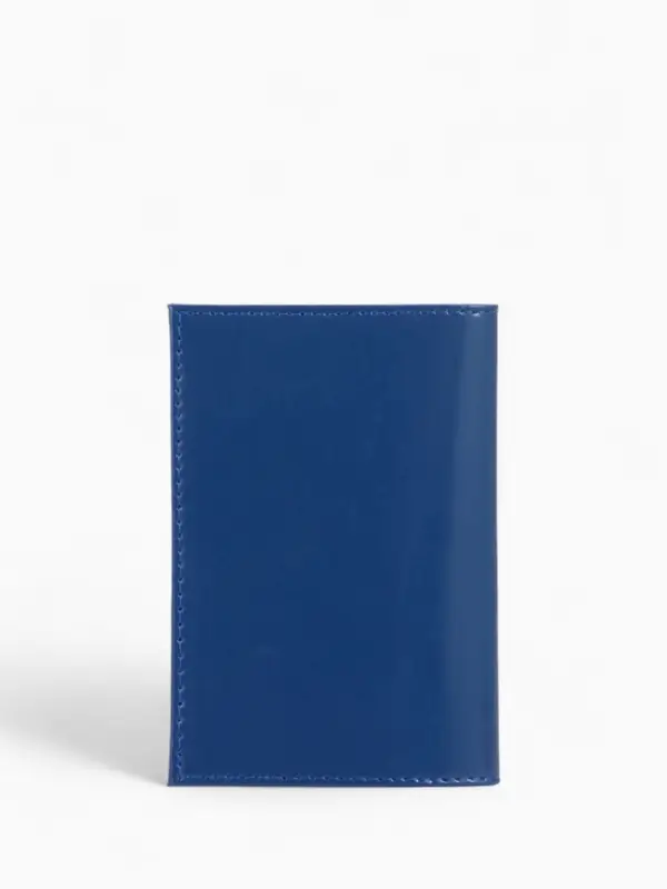 Обложка для паспорта, с тиснением фольгой, с гербом, гладкая, синяя