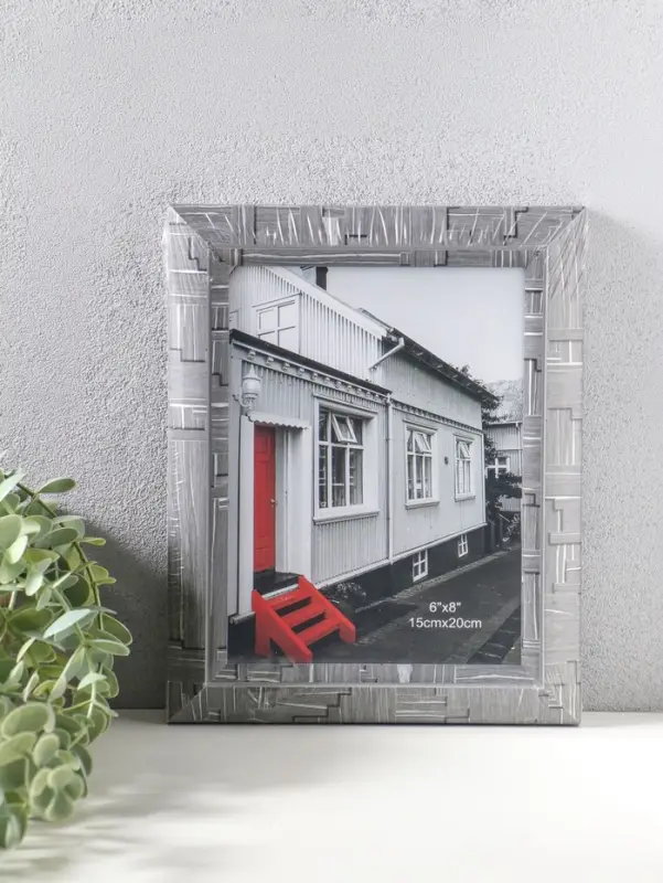 Фоторамка пластик 15х20 см "Моррис" тёмно-серый 23х18х2 см