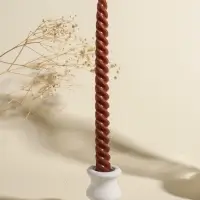 Набор свечей витых, 2&times;25 см, 4 шт., палитра коричневого, 25.5&times;8.8&times;2.4 см