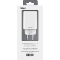 Зарядное устройство сетевое PERO TC02 2USB 2.1A белый