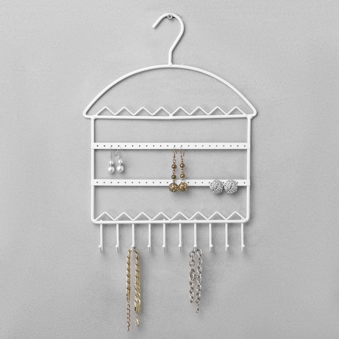 Органайзер для украшений «Вешалка», 28×6,7×36 см, цвет белый Органайзер для украшений «Вешалка», 28×6,7×36 см, цвет белый