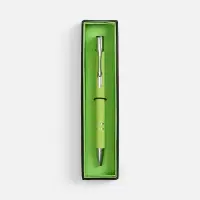 Ручка шариковая Keskus Soft Touch в футляре, зеленое яблоко
